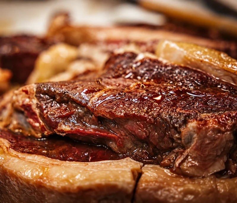 Detalle de la carne en Henry Restaurante